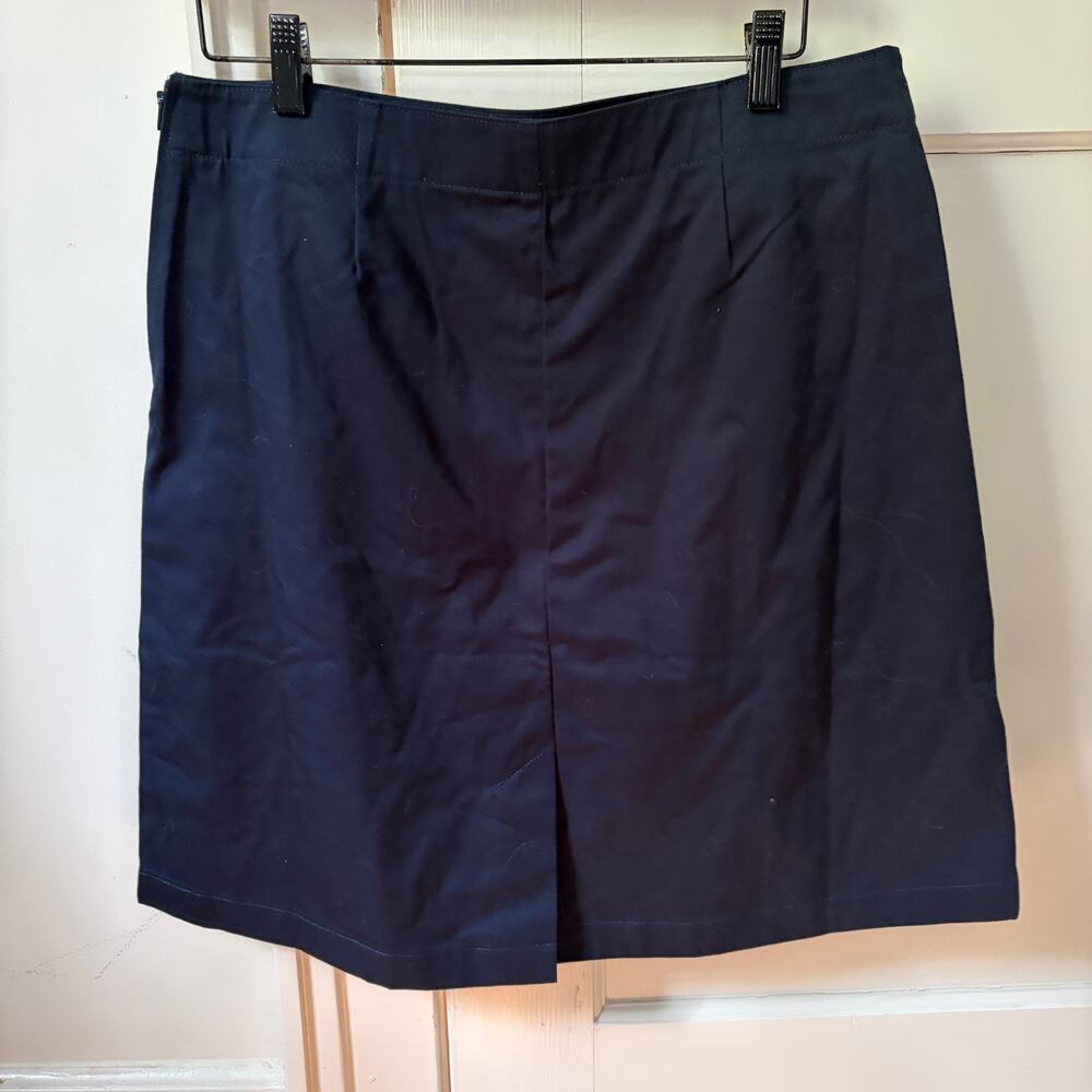 Lands' End Women's Blend Chino Skort Size 8 Navy Blue Cotton - Picture 4 of 8